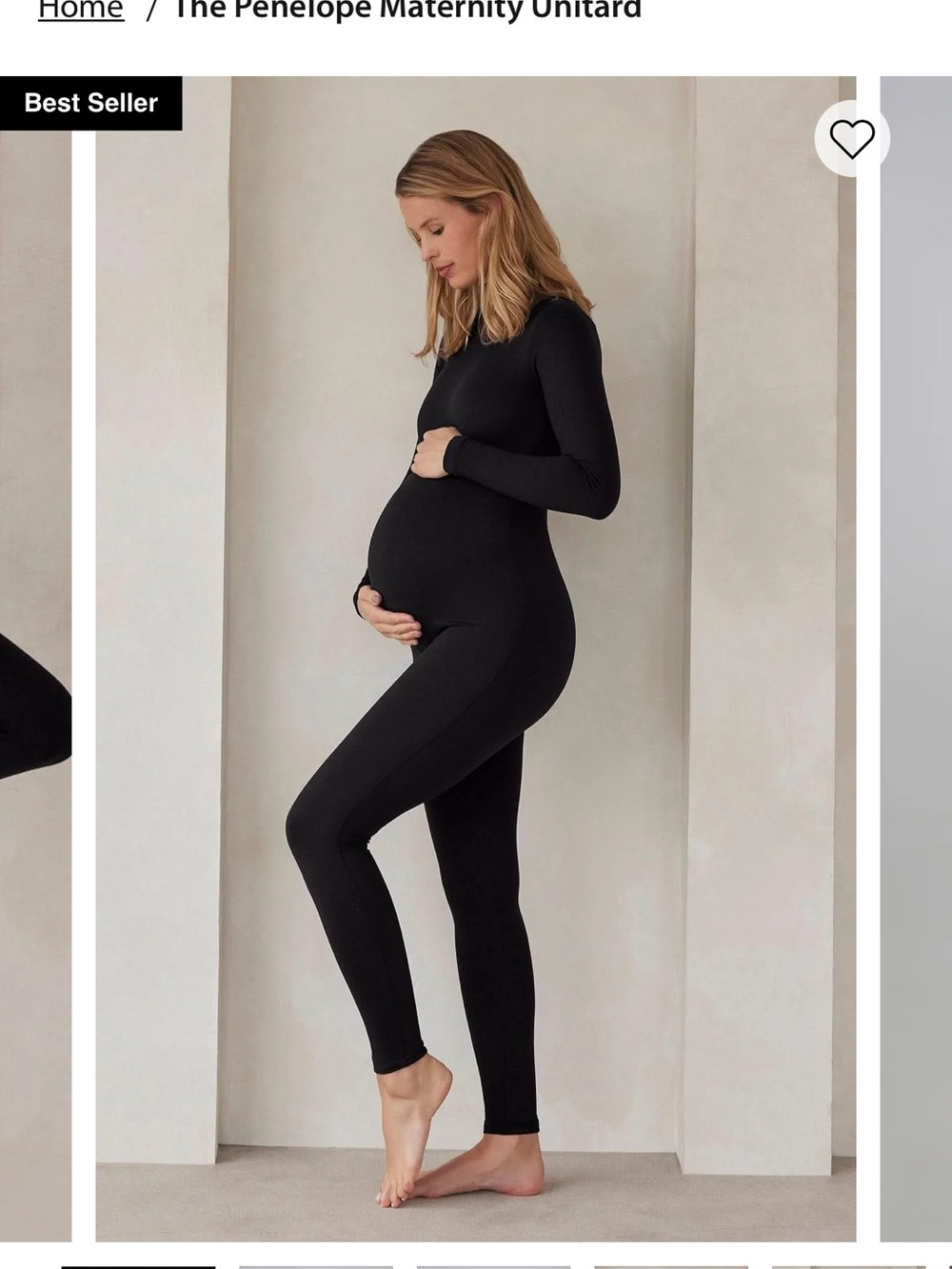 Maternity Black Long-Sleeve Seamless Jumpsuit